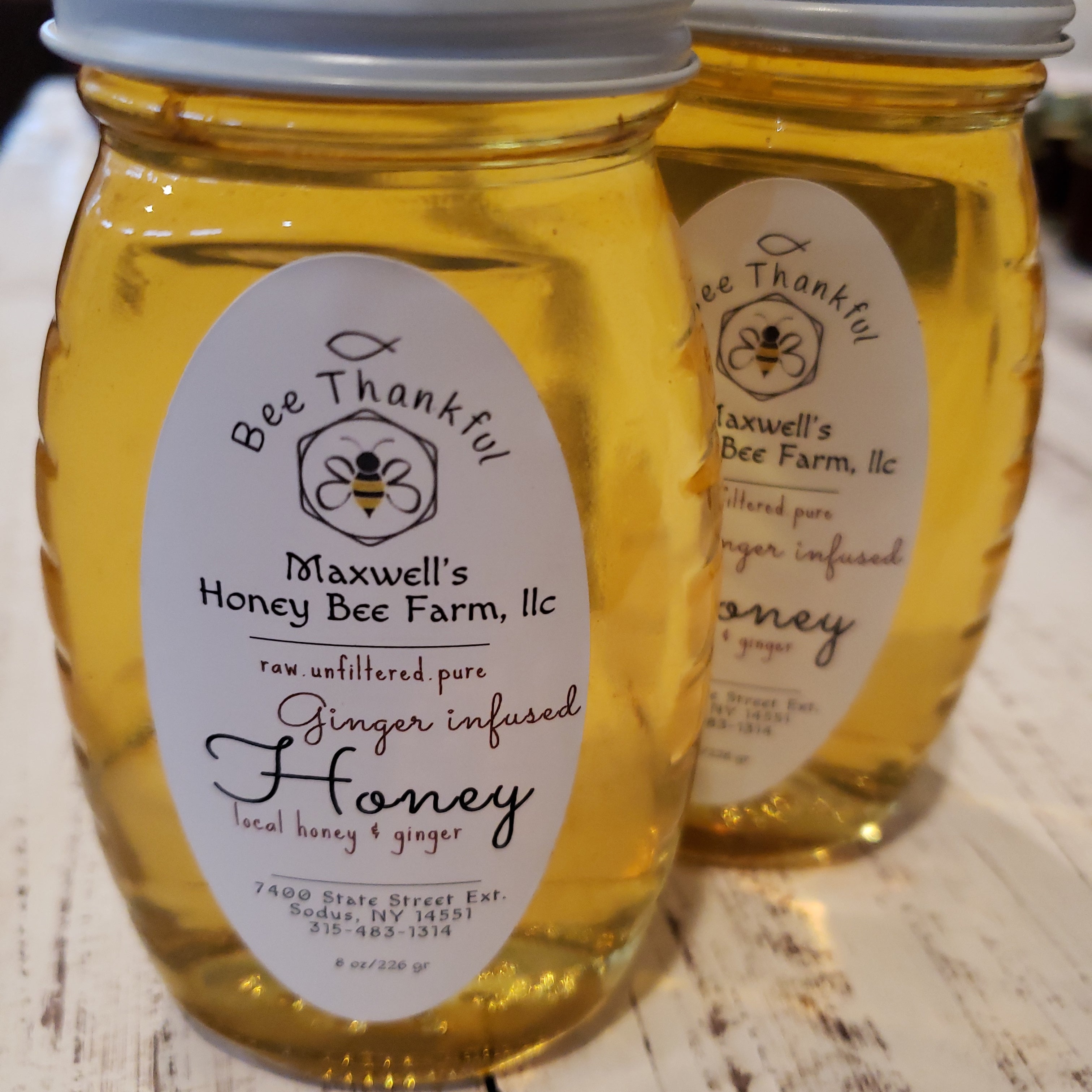 Ginger Infused Honey Maxwells Honey Bee Farm llc