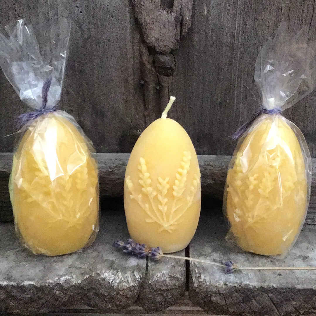 Pure Beeswax Lavender Flower Candle